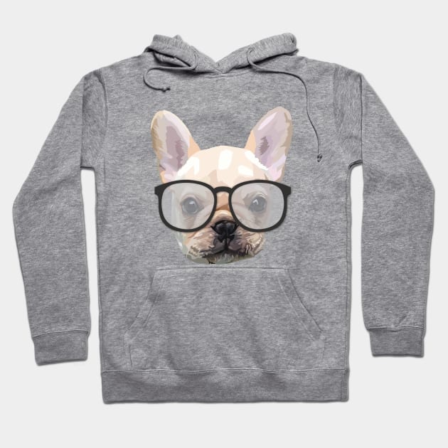 Dog with glasses Hoodie by thedailysoe